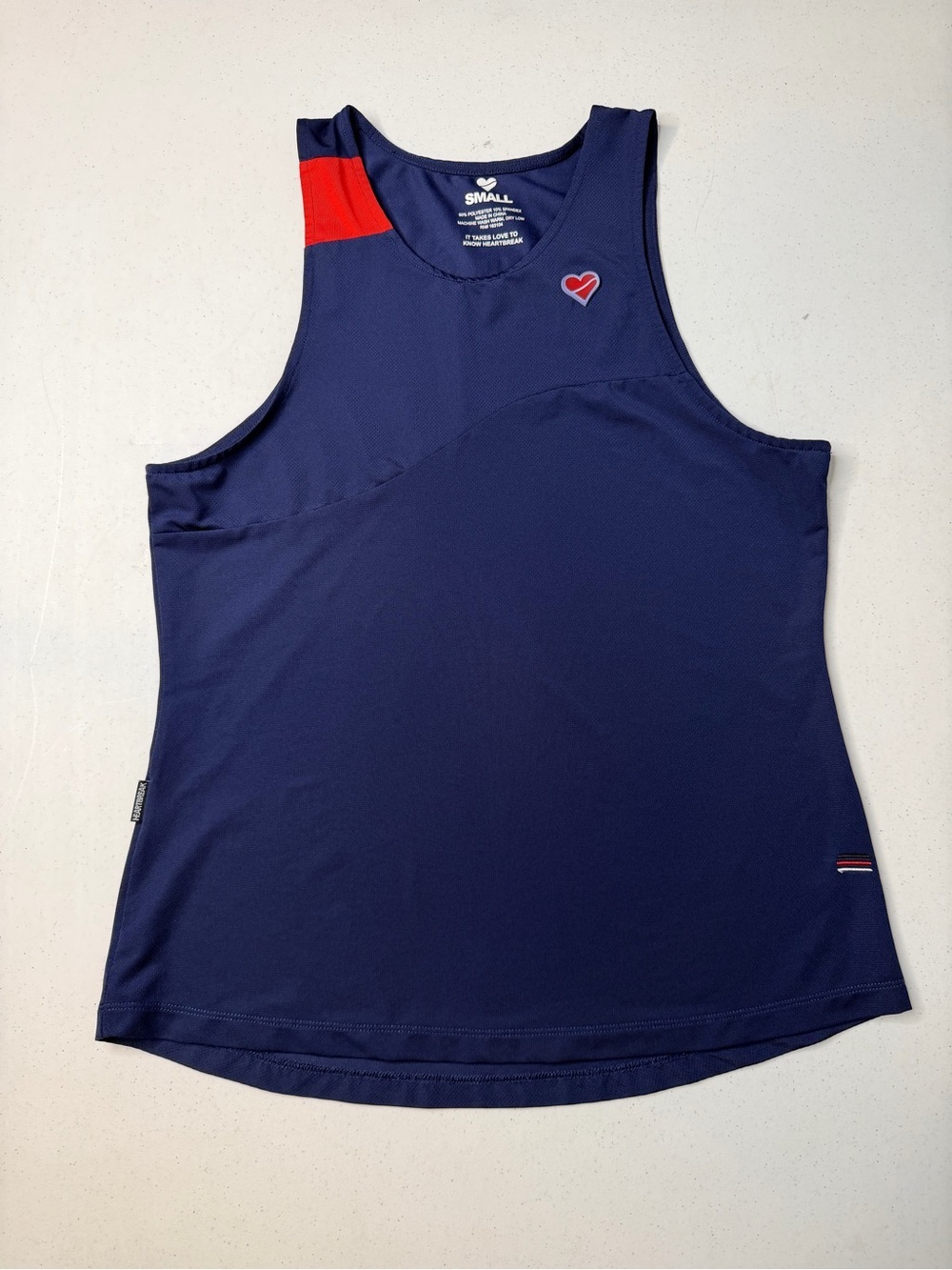 Heartbreak Running Co. Women’s Navy Elevation Singlet Tank Top Size Small